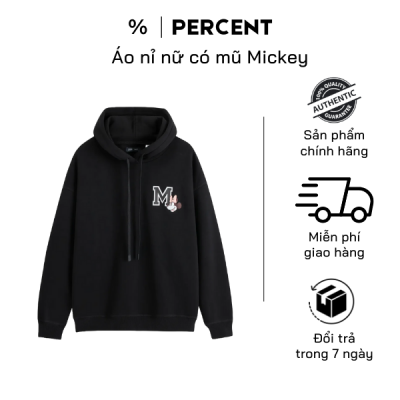 Áo nỉ nữ có mũ Mickey