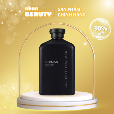 Sữa tắm gội hương nước hoa cao cấp Gentleman 3 in 1 NERMAN 350ml - Aura Beauty