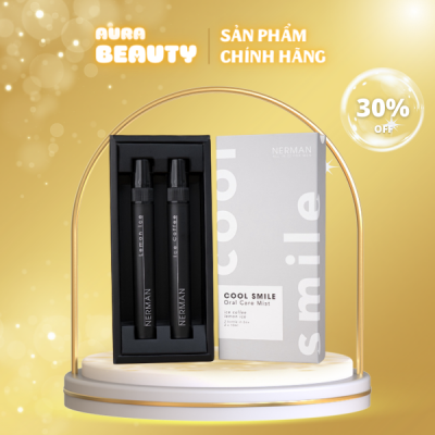 Xịt thơm miệng Nerman Cool Smile 2 hương Ice Coffee & Lemon Ice 10ml/chai - Aura Beauty