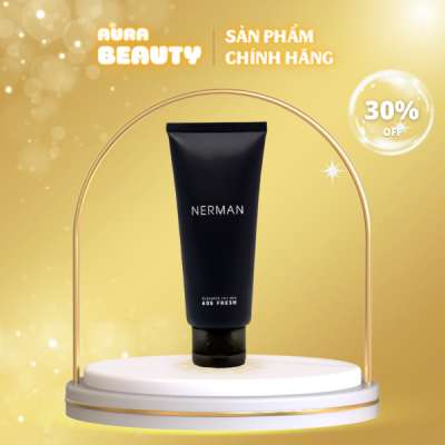 Gel rửa mặt ngừa mụn nam Nerman Nano Curcumin 60s Fresh 100ml - Aura Beauty
