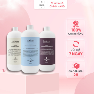 COMBO DẦU GỘI XẢ BATIOUS PHỤC HỒI TÓC HƯ TỔN ĐA TẦNG 3 MÀU