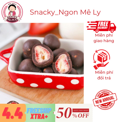 Socola Bọc Dâu Tây Sấy 60gr | Đồ Ăn Vặt Trung Quốc [Thích hợp cho mọi lứa tuổi] 