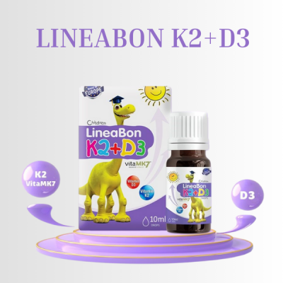  Vitamin D3 giúp tăng chiều cao cho bé Lineabon K2+D3